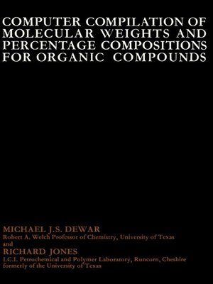 cover image of Computer Compilation of Molecular Weights and Percentage Compositions for Organic Compounds